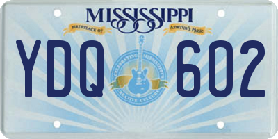 MS license plate YDQ602