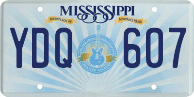 MS license plate YDQ607