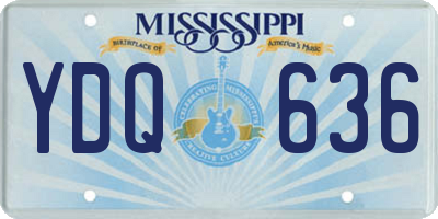 MS license plate YDQ636