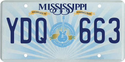 MS license plate YDQ663