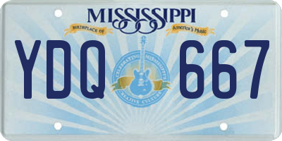 MS license plate YDQ667