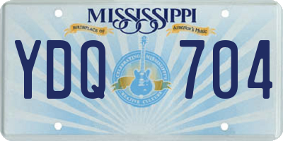 MS license plate YDQ704