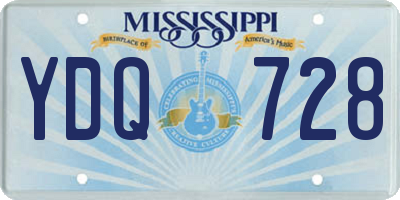 MS license plate YDQ728