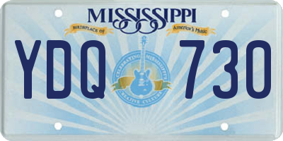 MS license plate YDQ730