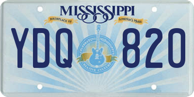 MS license plate YDQ820