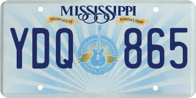MS license plate YDQ865