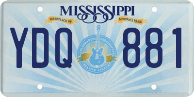 MS license plate YDQ881
