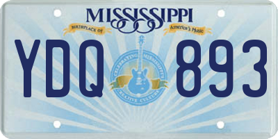 MS license plate YDQ893