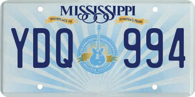 MS license plate YDQ994