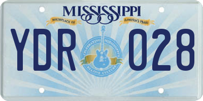 MS license plate YDR028