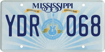MS license plate YDR068