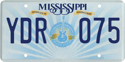 MS license plate YDR075