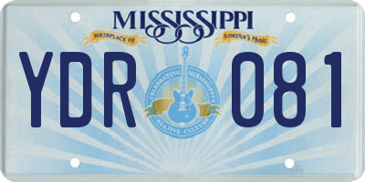 MS license plate YDR081