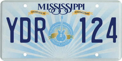 MS license plate YDR124