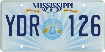 MS license plate YDR126