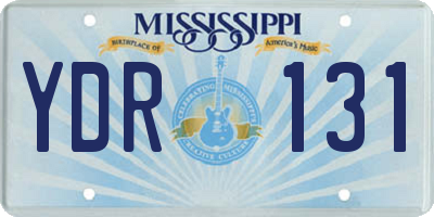 MS license plate YDR131