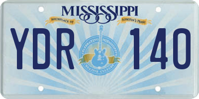 MS license plate YDR140