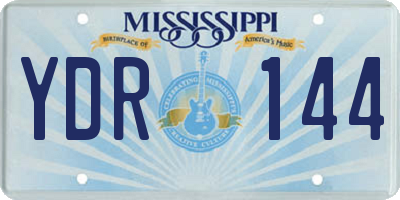MS license plate YDR144