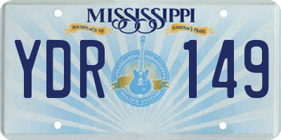 MS license plate YDR149