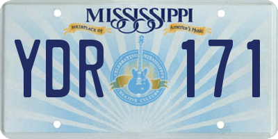MS license plate YDR171