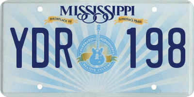 MS license plate YDR198