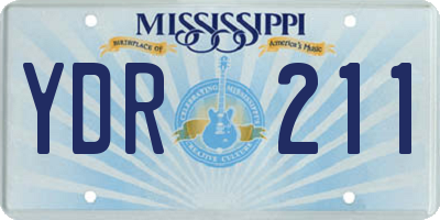 MS license plate YDR211