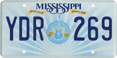 MS license plate YDR269