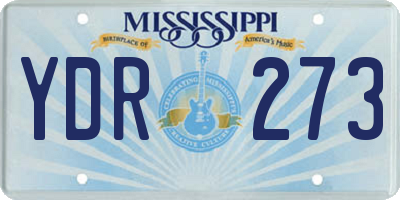 MS license plate YDR273