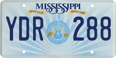 MS license plate YDR288