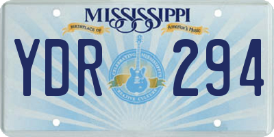 MS license plate YDR294