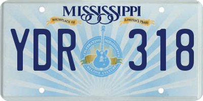 MS license plate YDR318