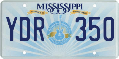 MS license plate YDR350