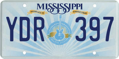 MS license plate YDR397