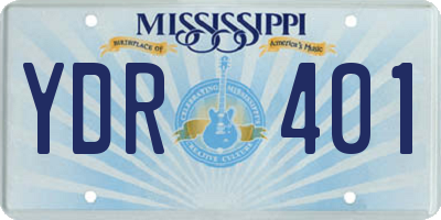 MS license plate YDR401