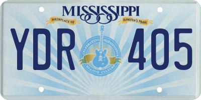 MS license plate YDR405
