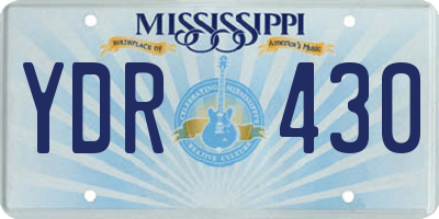 MS license plate YDR430