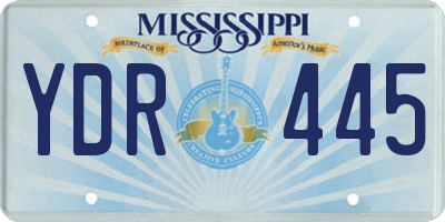 MS license plate YDR445
