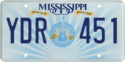 MS license plate YDR451