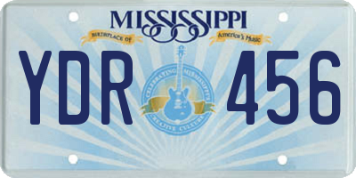 MS license plate YDR456