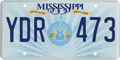 MS license plate YDR473