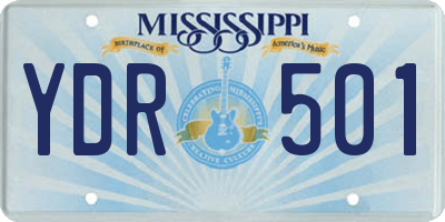 MS license plate YDR501
