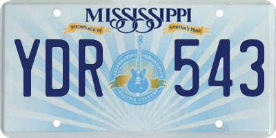 MS license plate YDR543