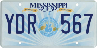 MS license plate YDR567
