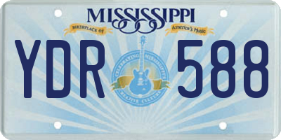 MS license plate YDR588