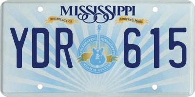 MS license plate YDR615