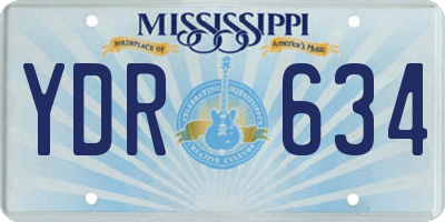MS license plate YDR634