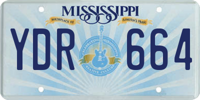 MS license plate YDR664