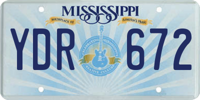 MS license plate YDR672