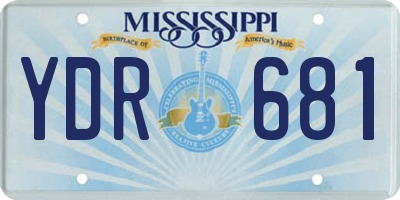 MS license plate YDR681