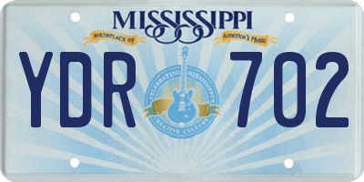 MS license plate YDR702